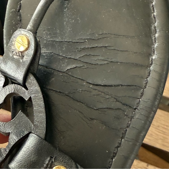 ✨Tory Burch Miller black leather sandal size 8.5 A30 - Picture 11 of 12